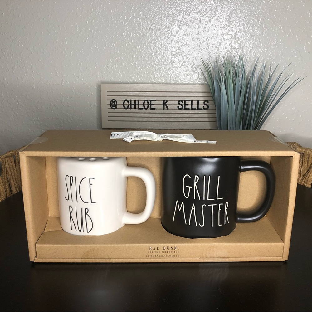 Rae Dunn “Spice Rub” and “Grill Master” Mug Set.